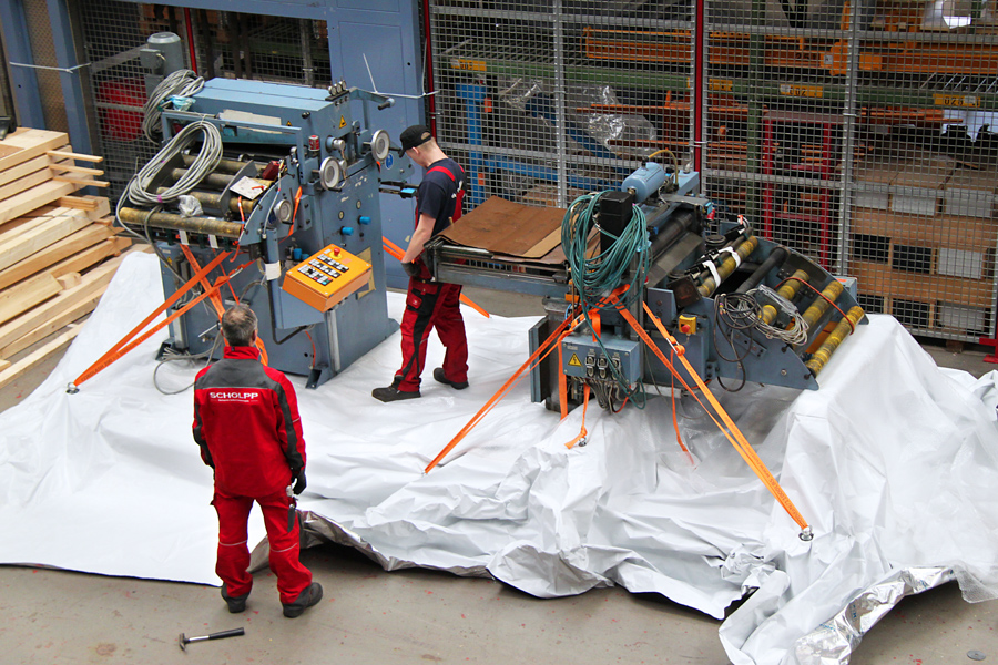 Emballage et transport de machines, d’installations et d’usines complètes.