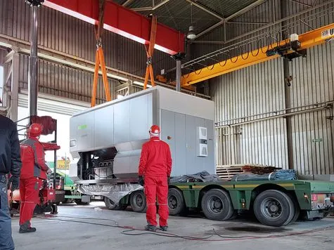 Transport de machines en Pologne